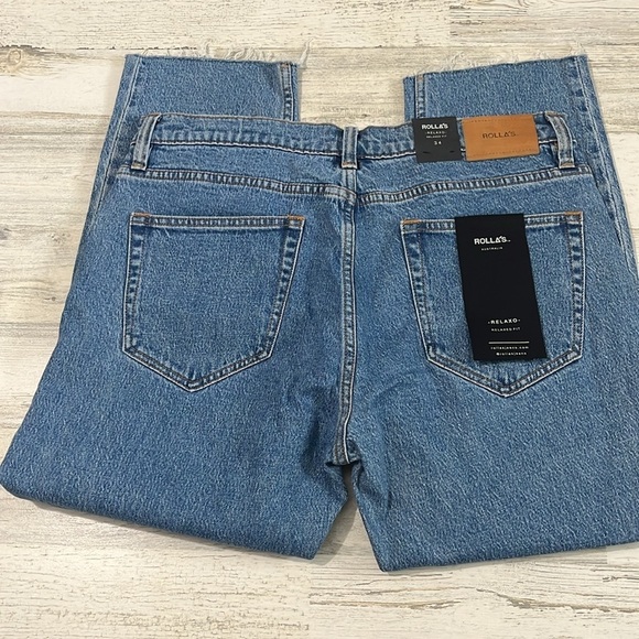 Rollas Relaxo Chop Mid Stone Jeans Size 34 NWT - Picture 4 of 10